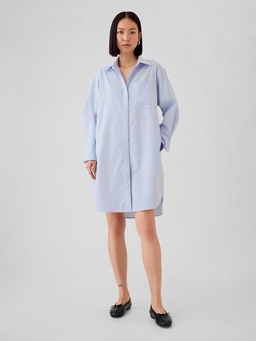 Organic Cotton Oxford Mini Shirtdress Product Image