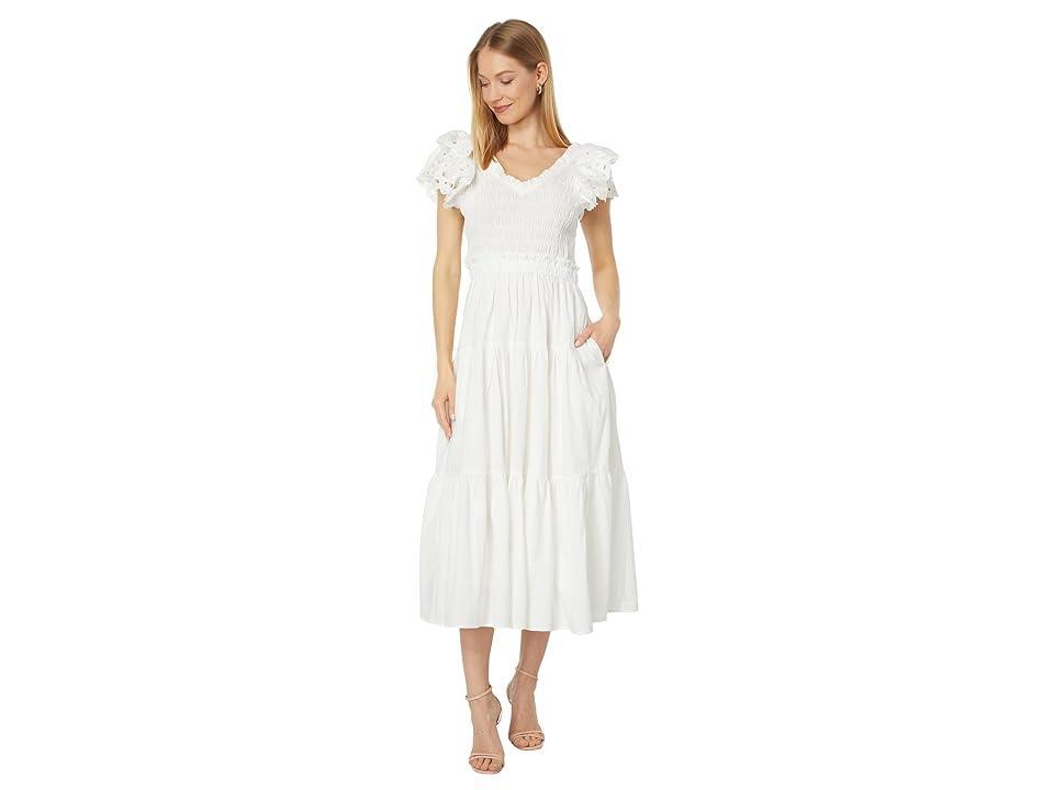 en saison Amaya Midi Dress (Off-White) Women's Dress Product Image