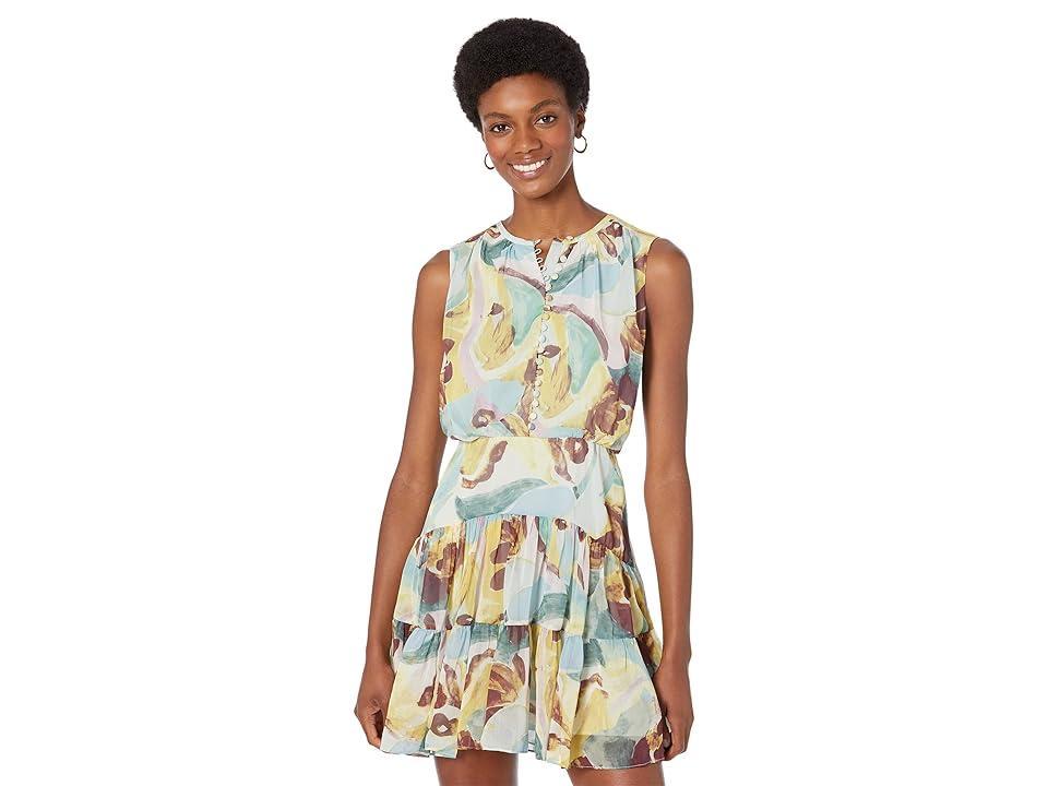 Ted Baker Ellain Button-Up GGT Printed Mini Dress (Pale/Green) Women's Dress Product Image