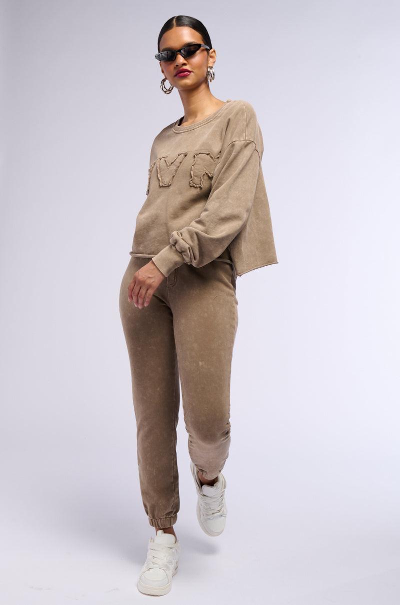 NEVER MIND BABE MINERAL WASH JOGGER PANT Product Image