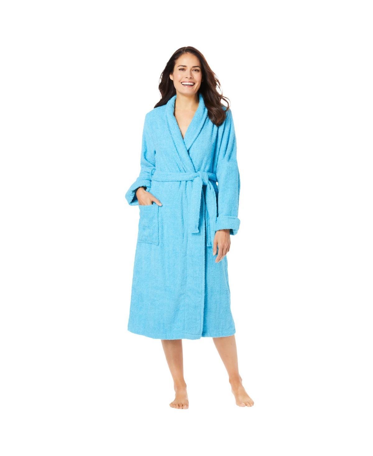 Dreams & Co. Womens Short Terry Robe Product Image