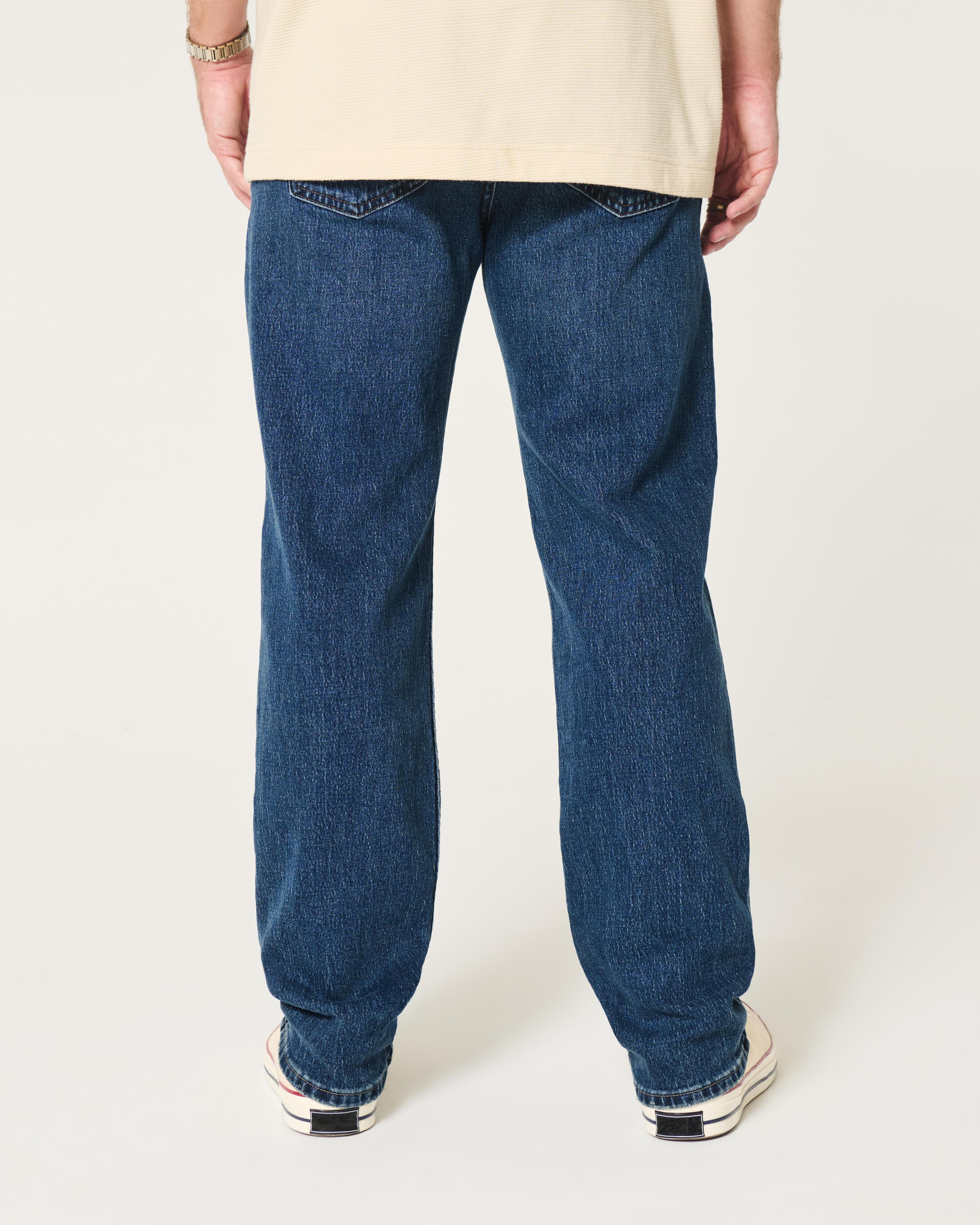 Dark Wash Loose Jeans Product Image