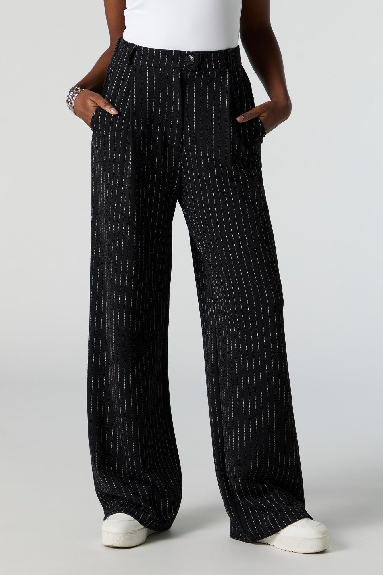 Pinstripe Crepe Straight Leg Dress Pant Female Product Image