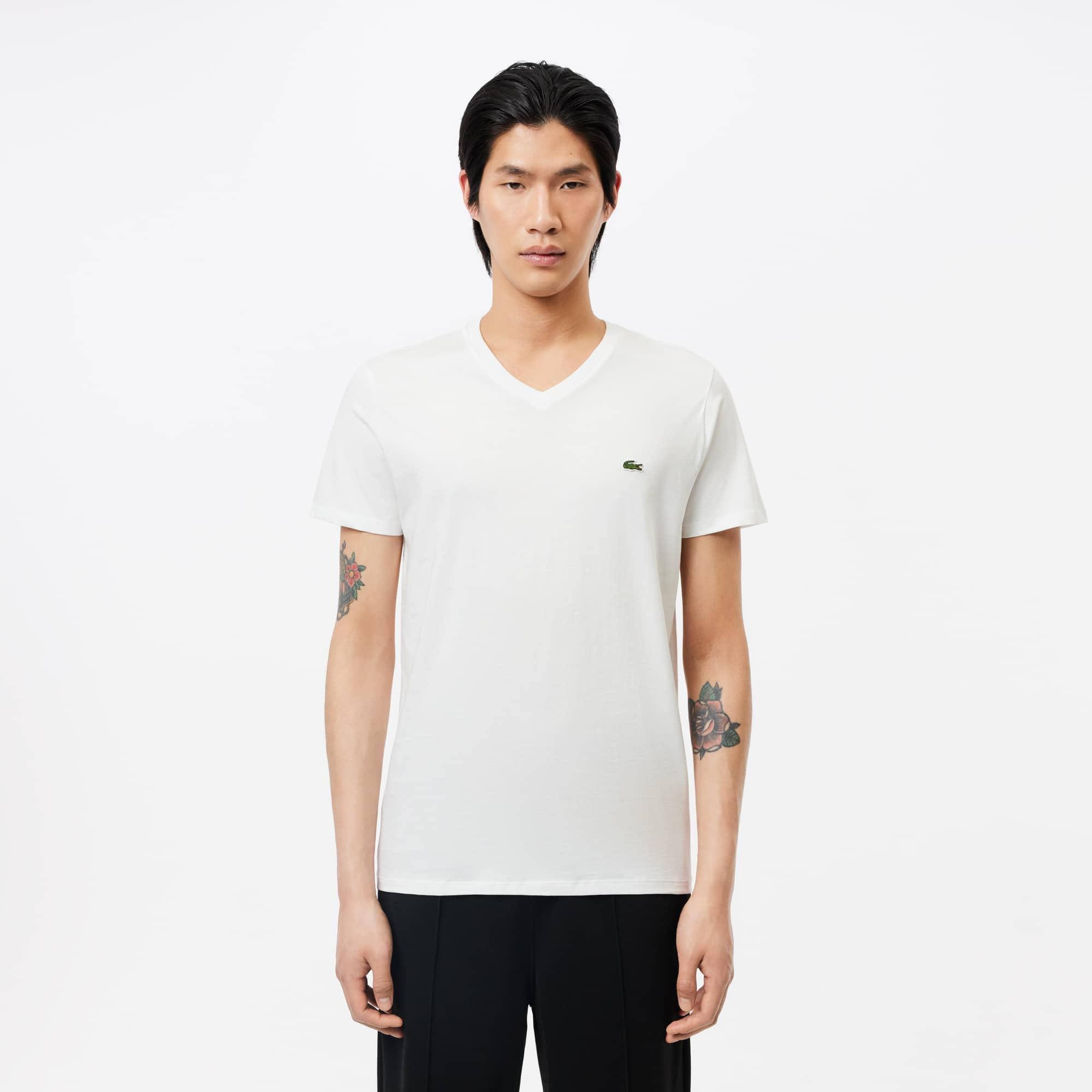 V Neck Cotton Pima T-shirt Product Image