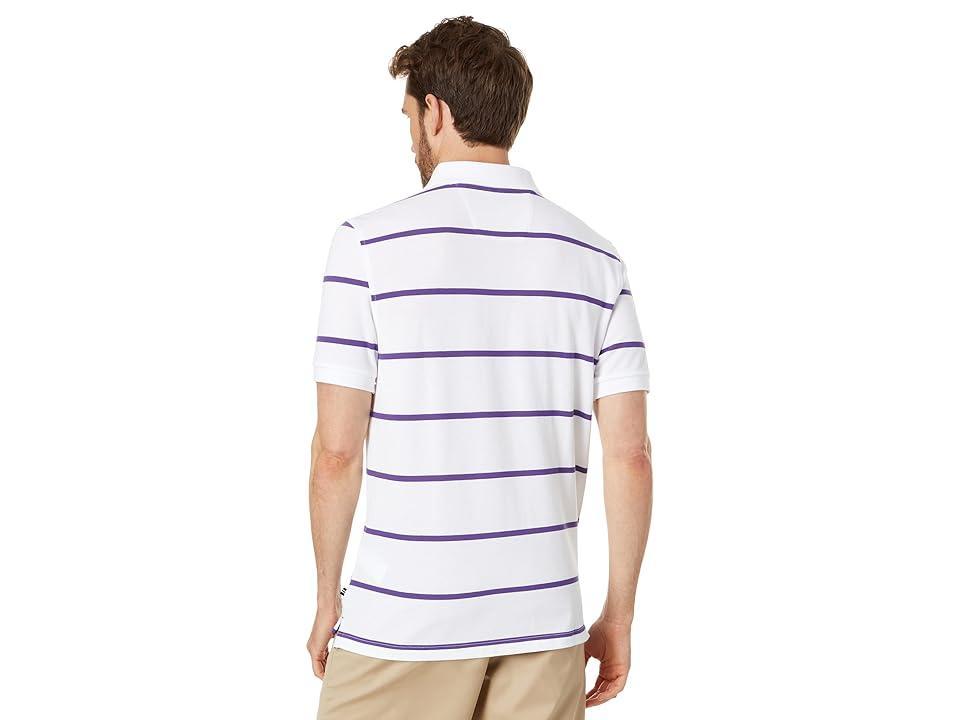 Nautica Mens Classic-Fit Striped Performance Deck Polo - Cradle Pink Product Image