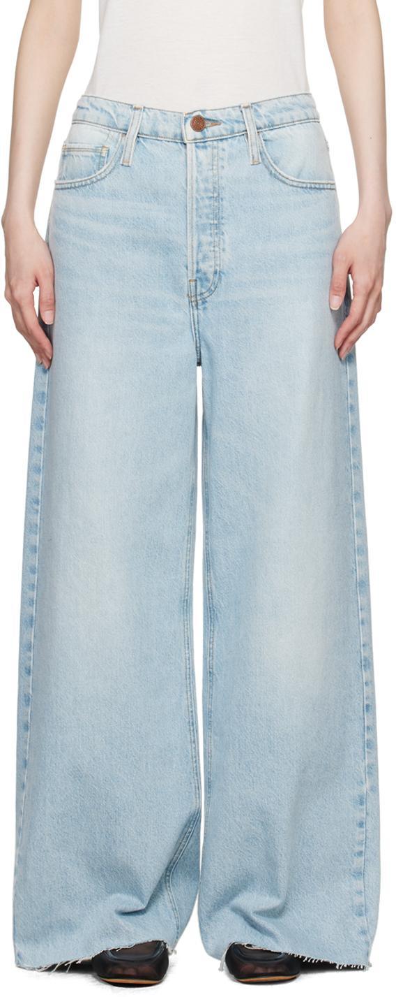 FRAME Blue 'le Low Baggy Wide Leg' Jeans Product Image