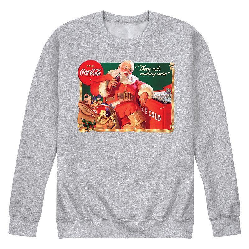 Mens CocaCola Vintage Santa Sweatshirt Med Grey Product Image