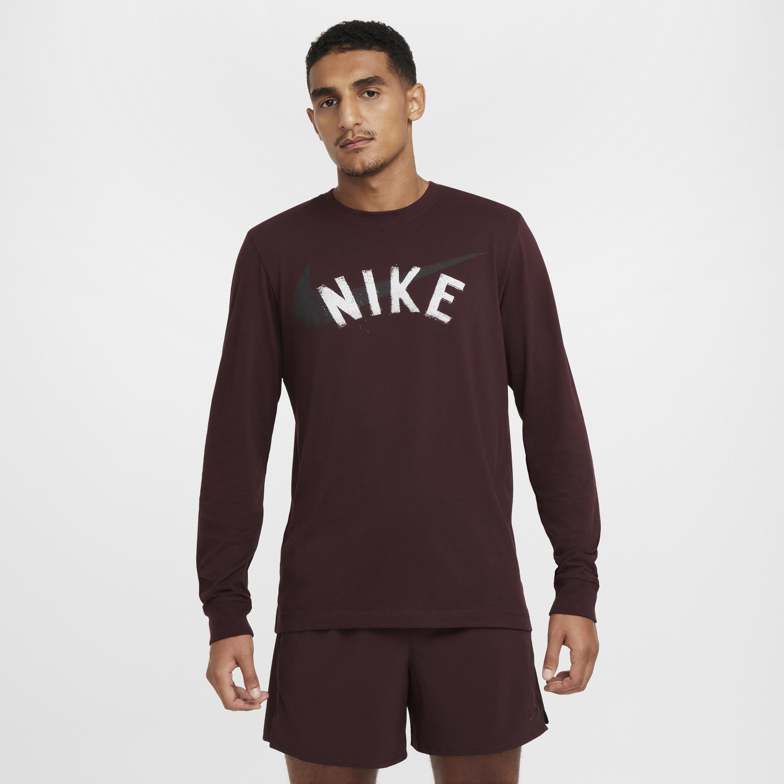 Nike Men's Dri-FIT Long-Sleeve Fitness T-Shirt Product Image