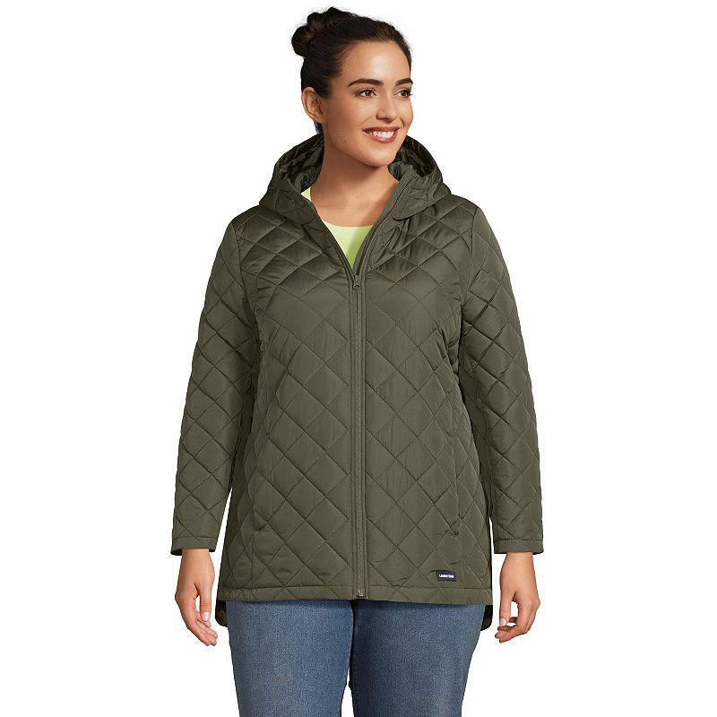 Plus Size Lands End Insulated Jacket, Womens Black Product Image