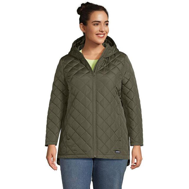 Plus Size Lands End Insulated Jacket, Womens Dark Green Green Product Image