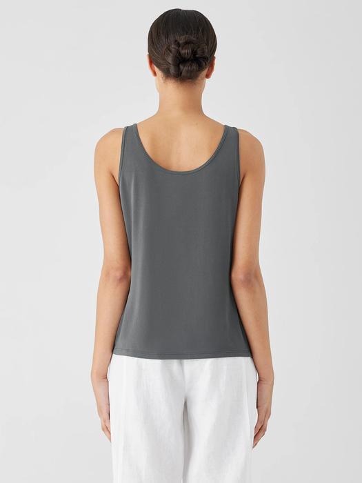 Stretch Silk Jersey Scoop Neck Tank Product Image