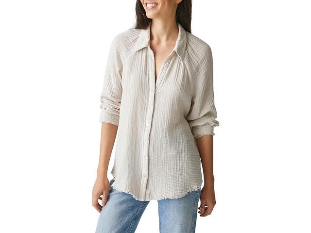 Michael Stars Toni Button Down Shirt (Cement) Women's Clothing Product Image