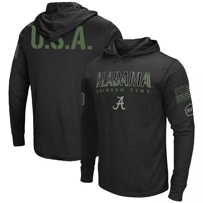 Mens Colosseum Black Michigan State Spartans Big and Tall Oht Military-Inspired Appreciation Tango Long Sleeve Hoodie T-shirt Product Image