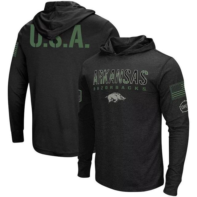 Mens Colosseum Black West Virginia Mountaineers Big and Tall Oht Military-Inspired Appreciation Tango Long Sleeve Hoodie T-shirt Product Image