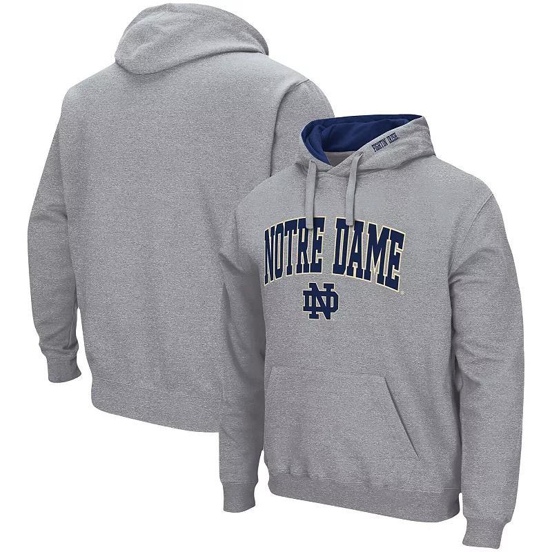 Mens Colosseum Heather Gray Notre Dame Fighting Irish Arch & Logo 3.0 Pullover Hoodie Product Image