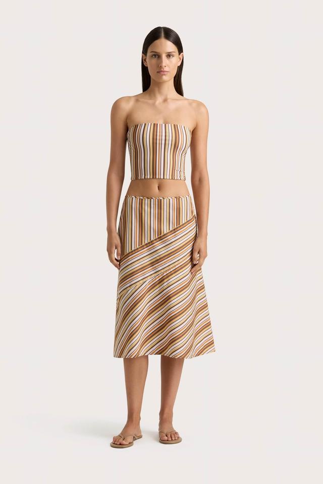 En Vau Maxi Dress Terracotta Stripe Product Image