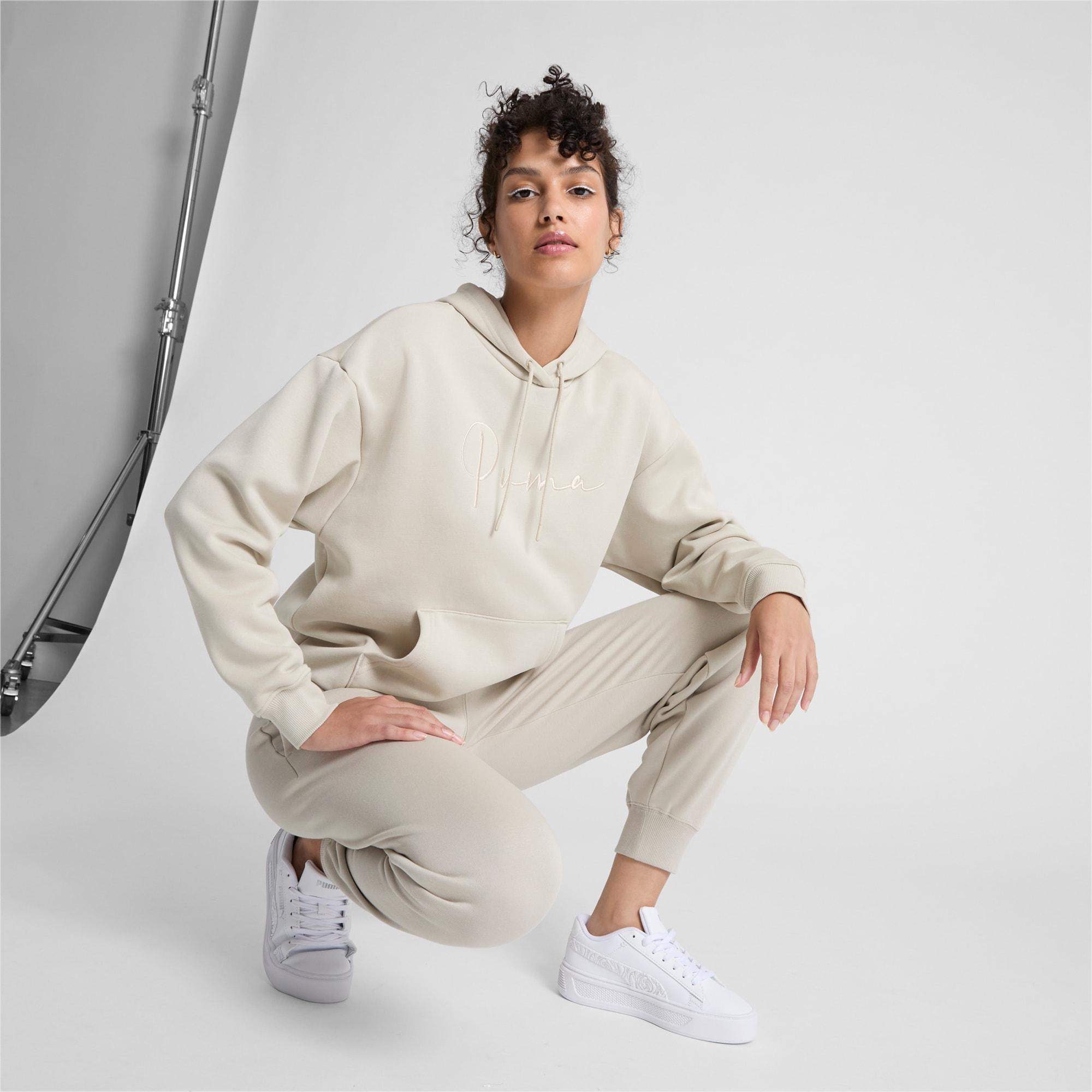 PUMA Script Logo Women's Hoodie Product Image