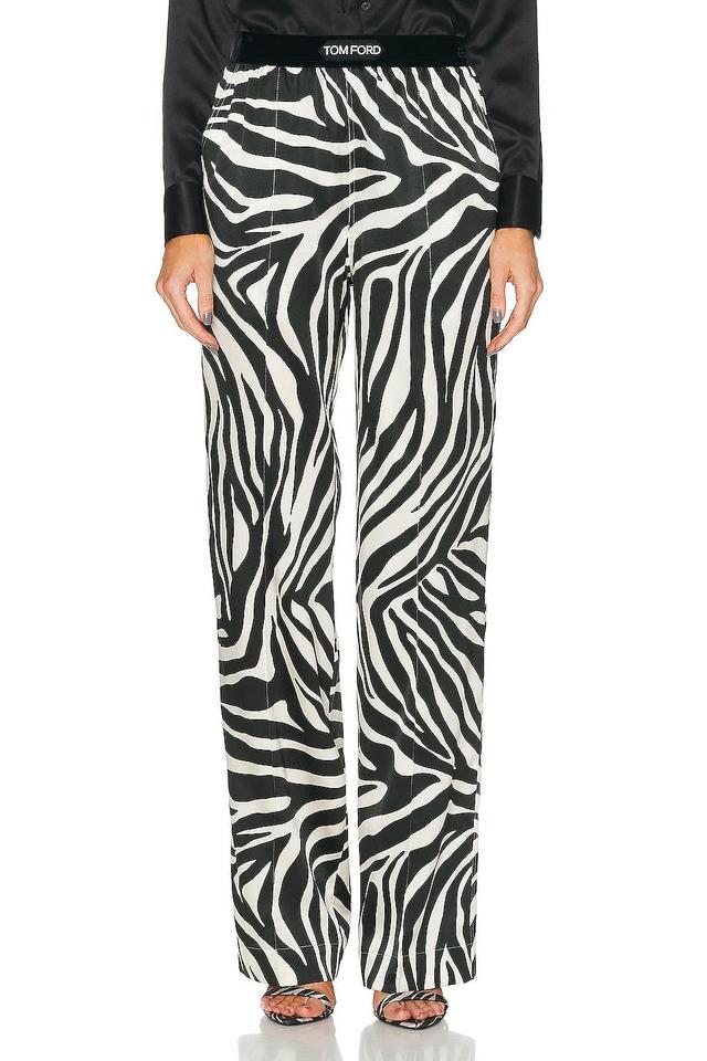 TOM FORD Zebra Print PJ Pant in Black,White Product Image