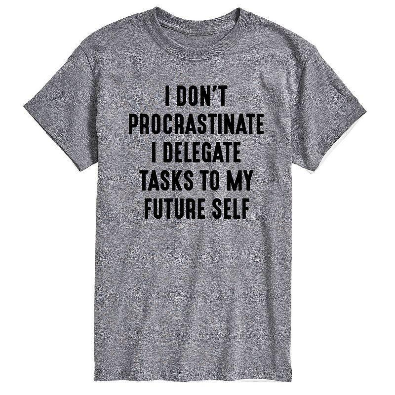 Big & Tall I Dont Procrastinate Graphic Tee, Mens Product Image