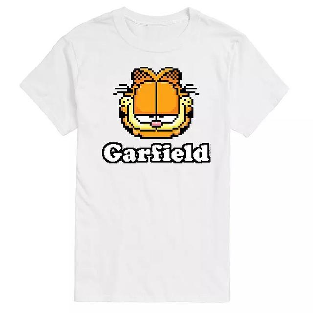 Mens Garfield Video Game Garfield Logo Graphic Tee Grey Gray Product Image