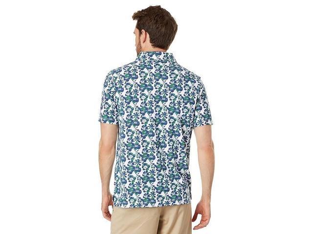 Nautica Sustainably Crafted Printed Polo (Bright White) Men's Clothing Product Image