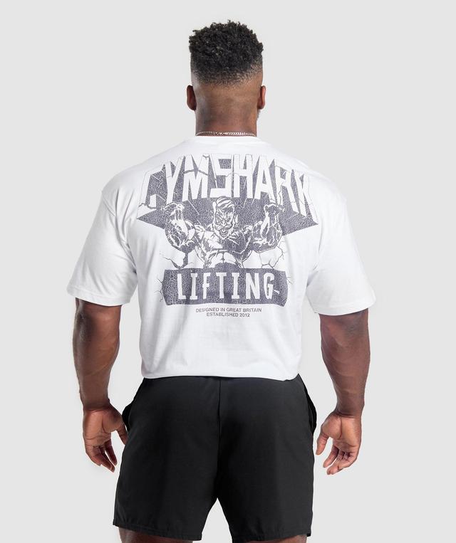 Gymshark Lifting Man T-Shirt - White Male Product Image