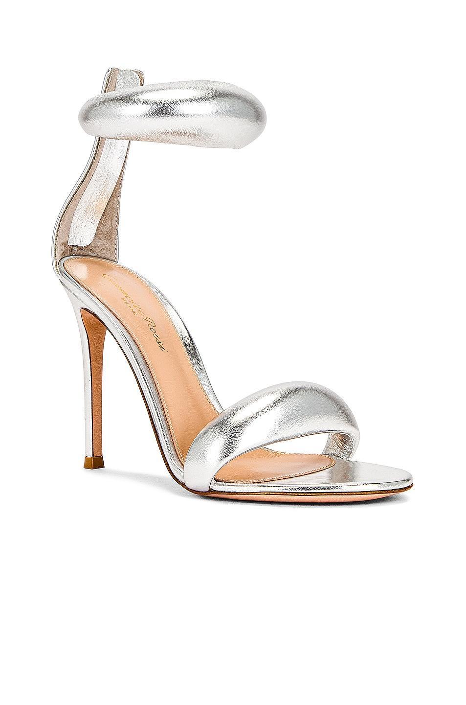 Gianvito Rossi Bijoux Heels in Metallic Gold Product Image