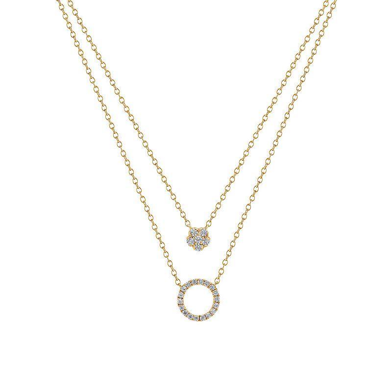 10k Yellow Gold 1/3 Carat T.W. Diamond Necklace, Womens 10k Gold Product Image