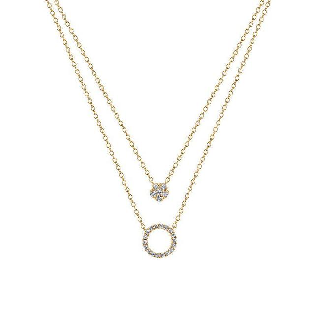 10k Yellow Gold 1/3 Carat T.W. Diamond Necklace, Womens Product Image