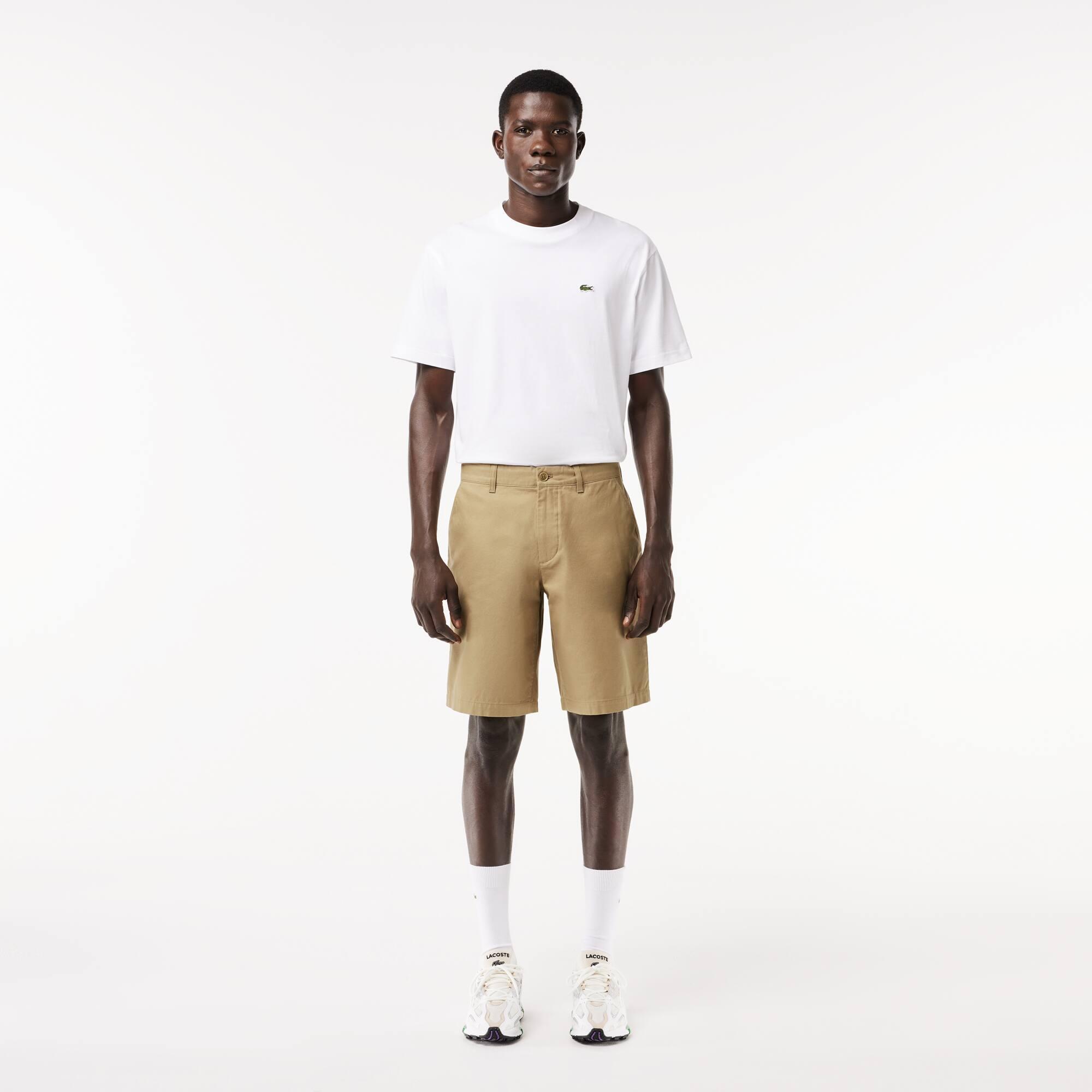 Straight Fit Cotton Twill Chino Shorts Product Image