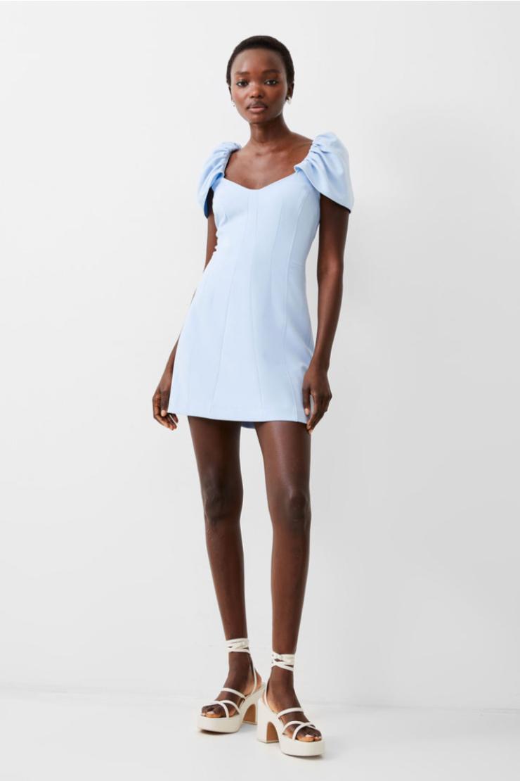 Whisper Gather Sleeve Dress - Cashmere Blue Product Image