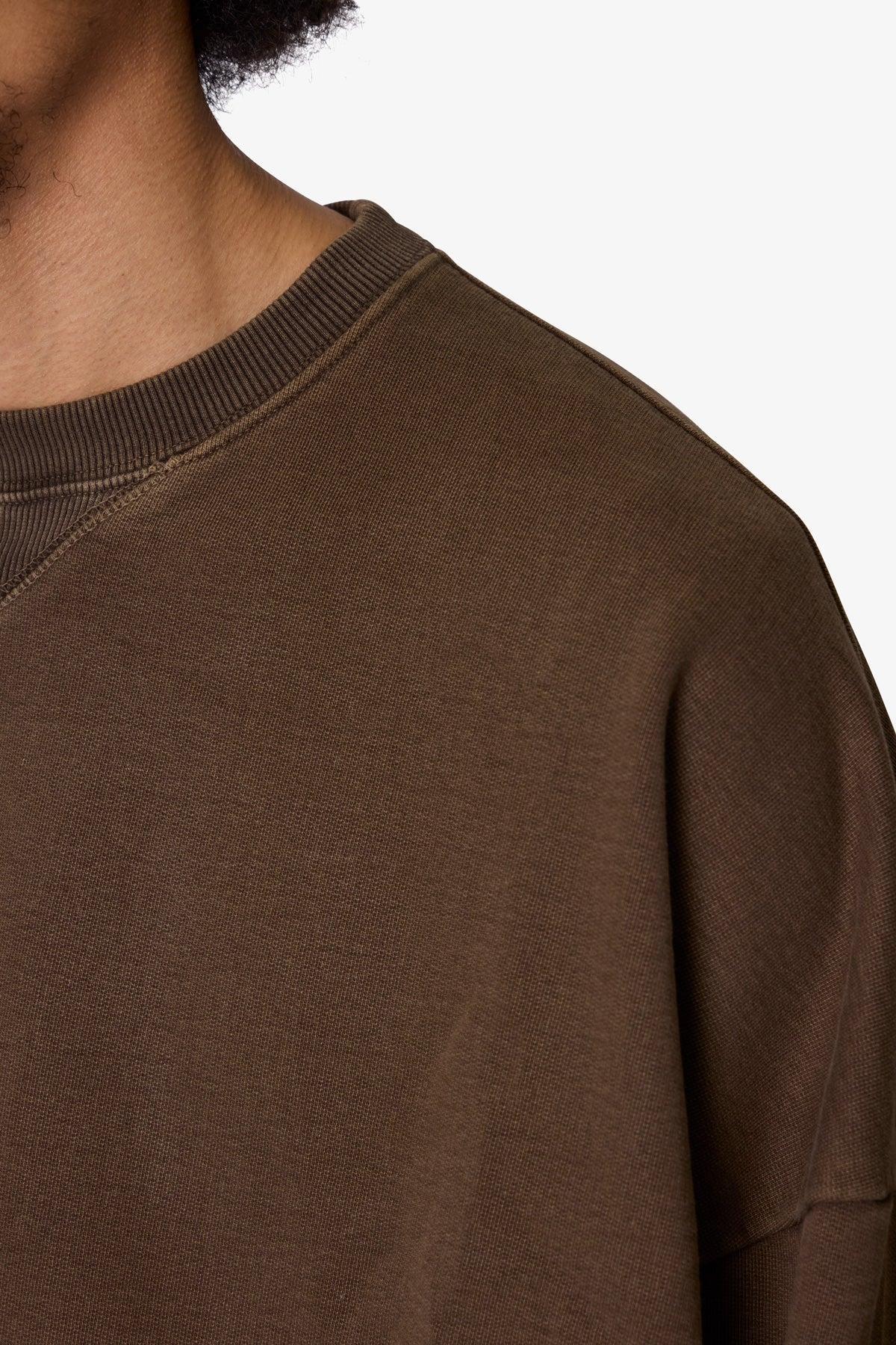 Cropped Crewneck - Olive Product Image