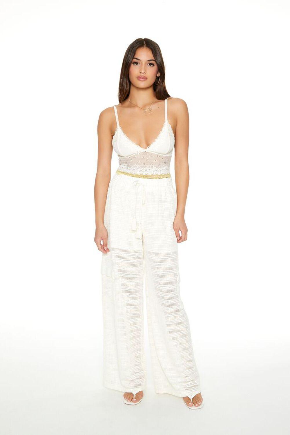 Crochet Striped Cargo Pants | Forever 21 product image