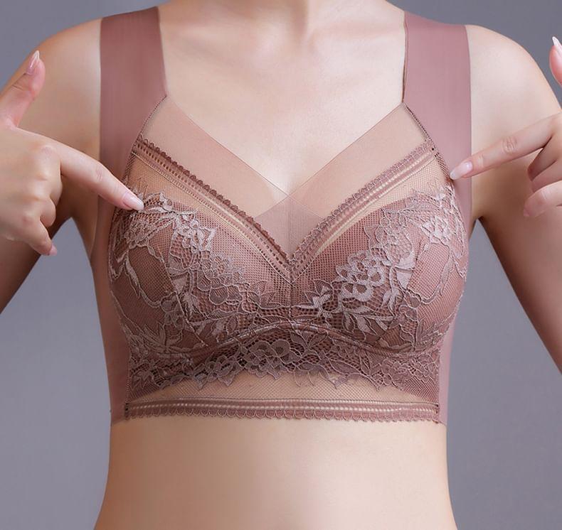 V-Neck Sheer Bralette Product Image