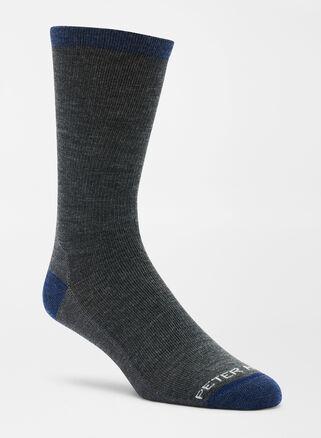 Peter Millar Mens Merino Crew Sock | Color: Charcoal | Size: OS Product Image