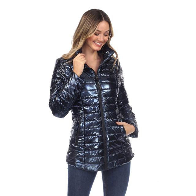 Women's Metallic Puffer Coat Product Image