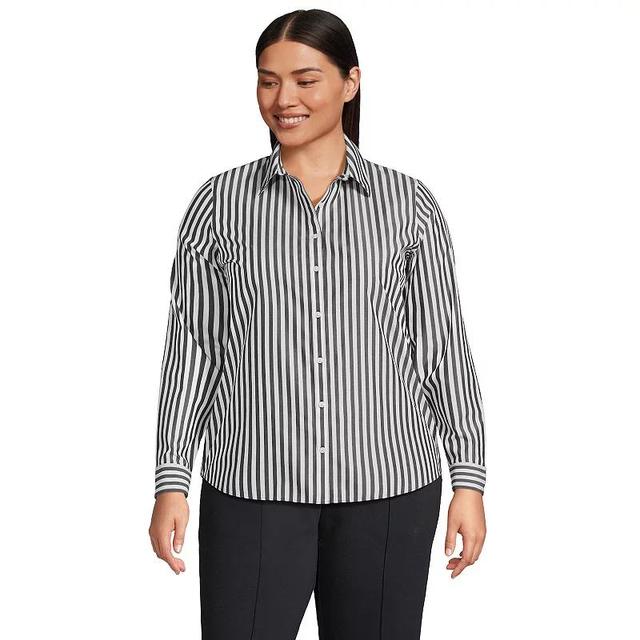 Lands End Womens Plus Size Wrinkle Free No Iron Button Front Shirt Product Image