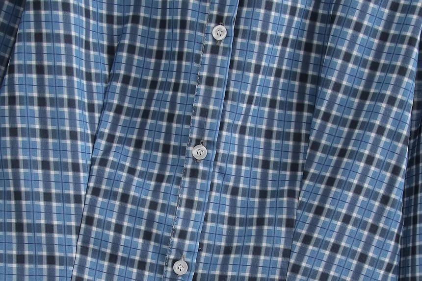 Long-Sleeve Plaid Shirt Product Image