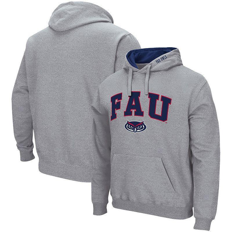 Mens Colosseum Heathered Gray Pepperdine Waves Arch and Logo Pullover Hoodie Product Image