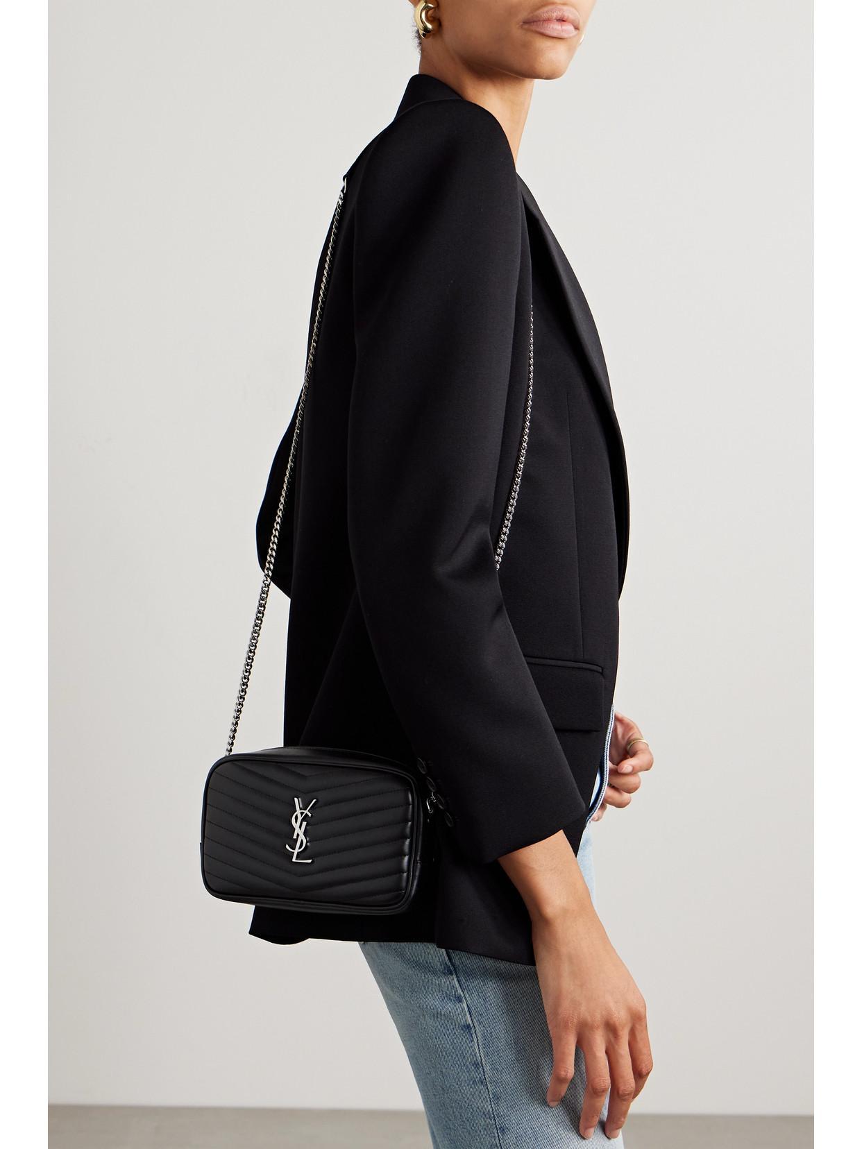 SAINT LAURENT Lou Mini Matelassé Leather Shoulder Bag In Black Product Image