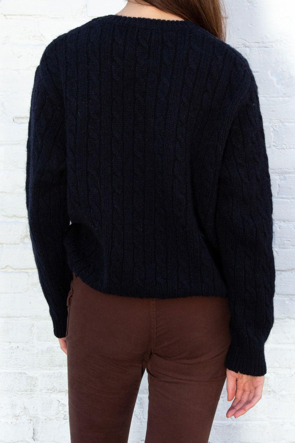 Winona Heavy Wool Cable Knit Sweater Product Image