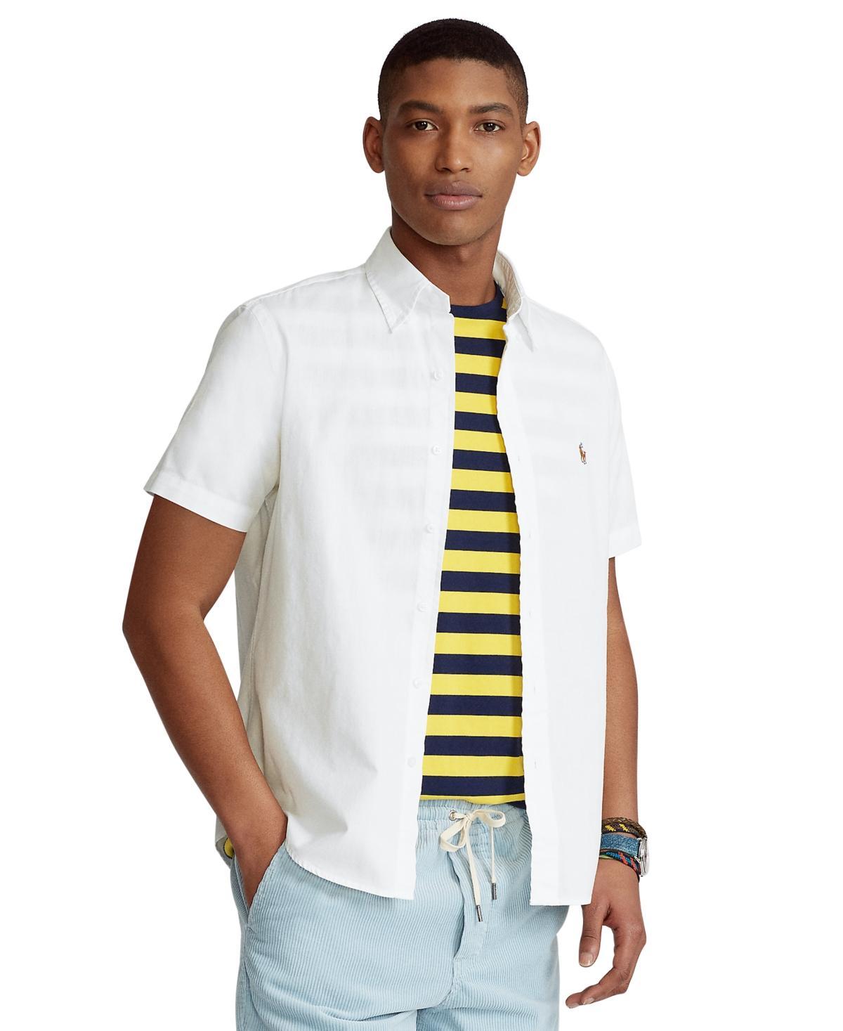 Men's Classic-fit Chambray Shirt In White Product Image