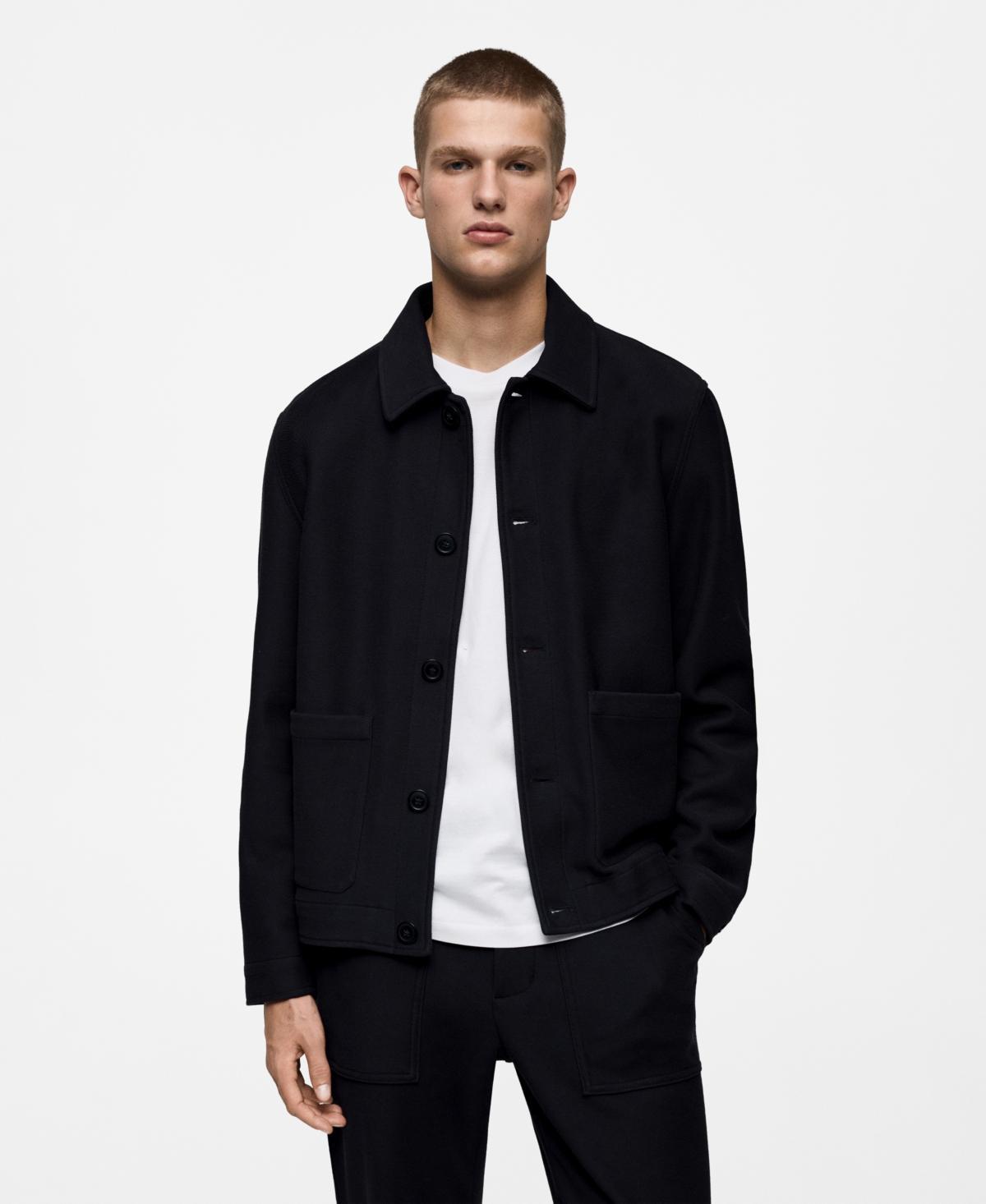 Mango Mens Pockets Detail Twill Cotton Overshirt Product Image