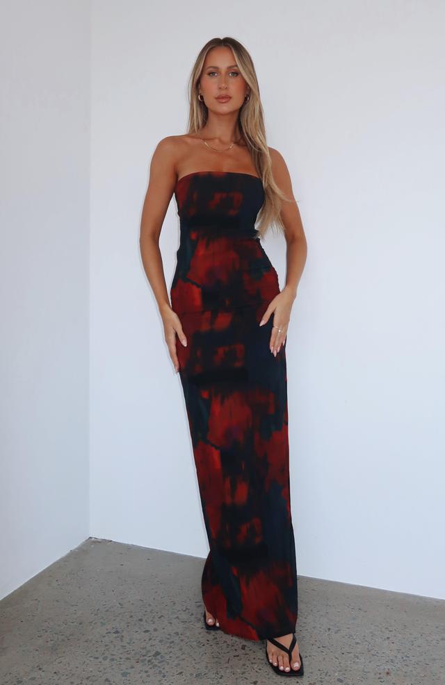 Leave You Alone Maxi Dress Deep Merlot Product Image