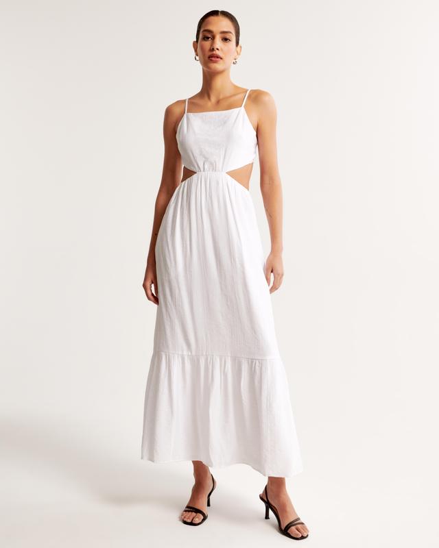 Crinkle Textured Cutout Maxi Dress Product Image