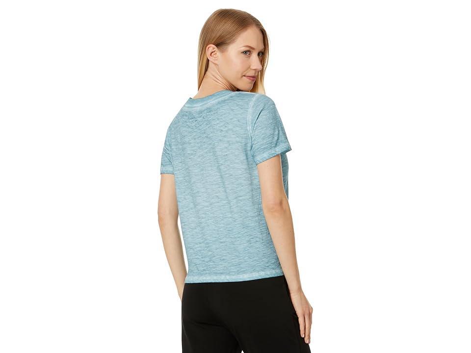 Eileen Fisher V-Neck Short Sleeve Tee (Seafoam) Women's T Shirt Product Image