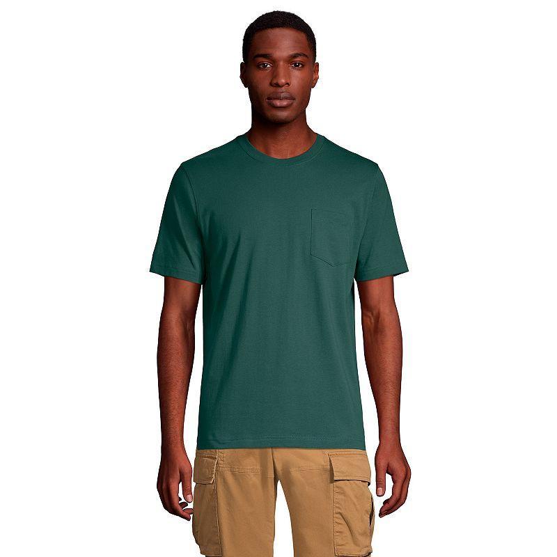 Mens Lands End Super-T Short Sleeve T-Shirt with Pocket Product Image