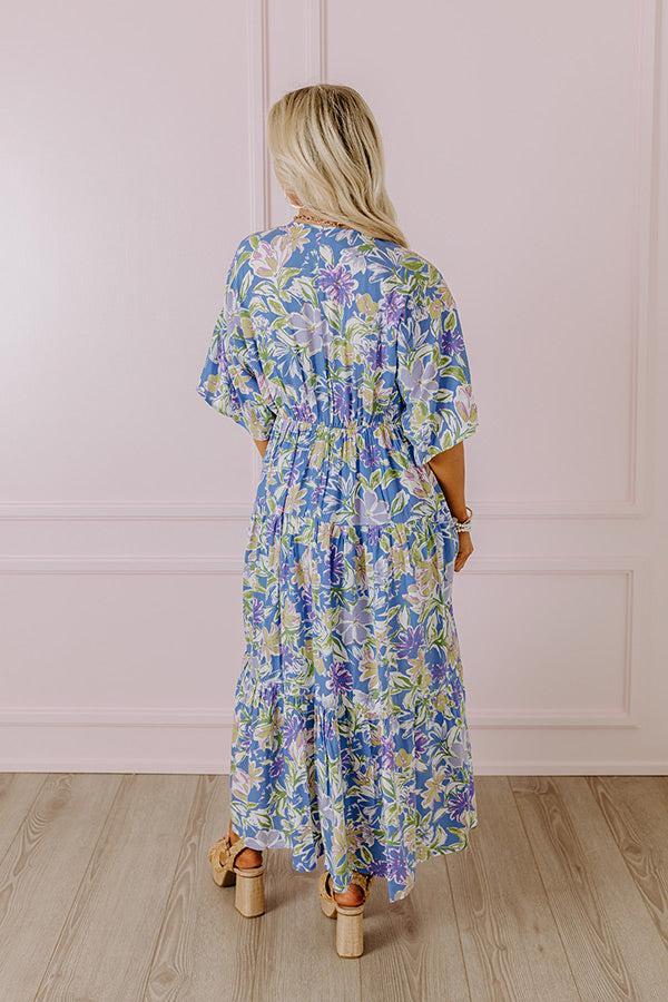 Blossom Breeze Floral Maxi In Periwinkle Product Image