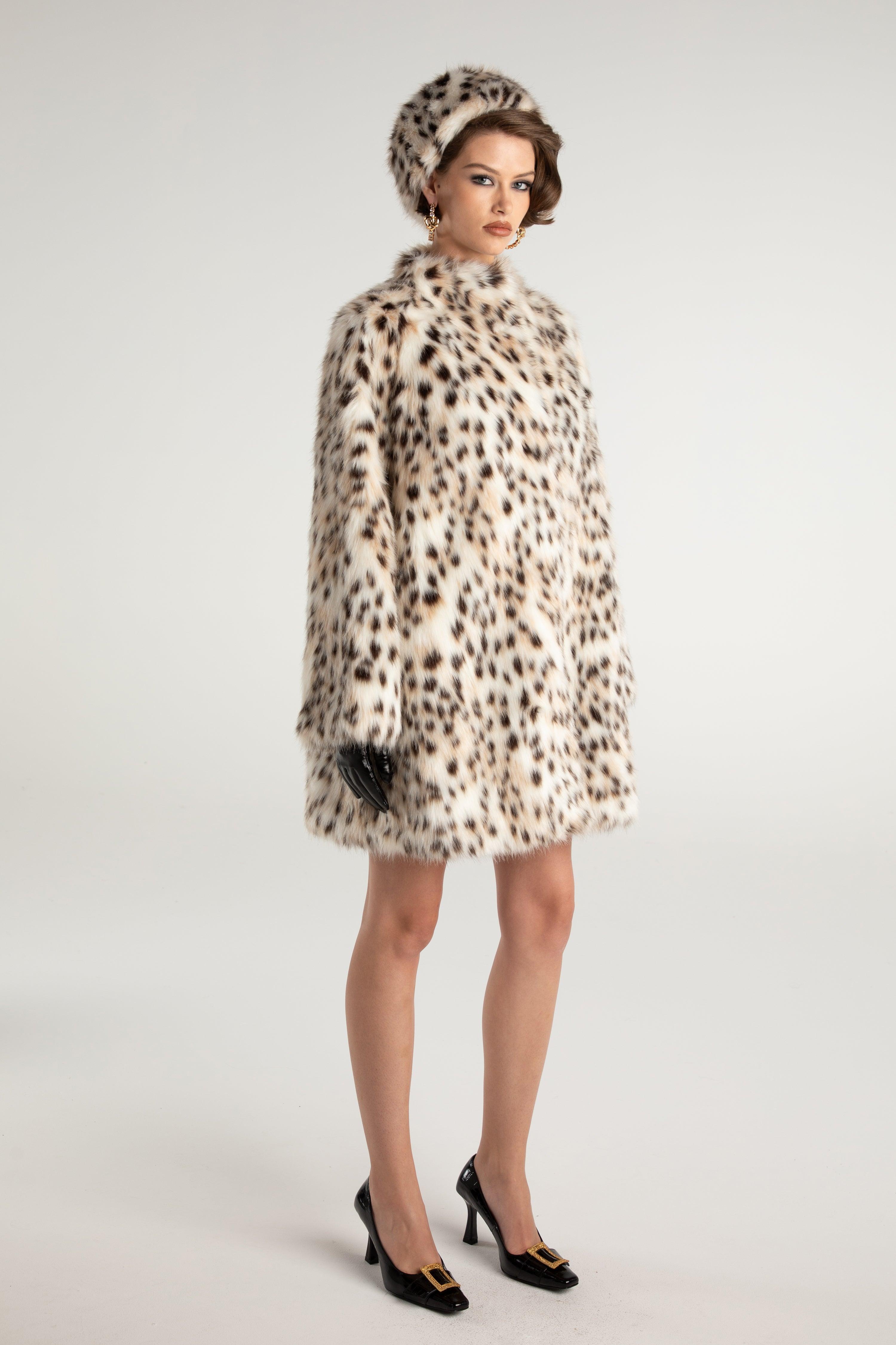 Adeline Fur Coat (Leopard) Product Image