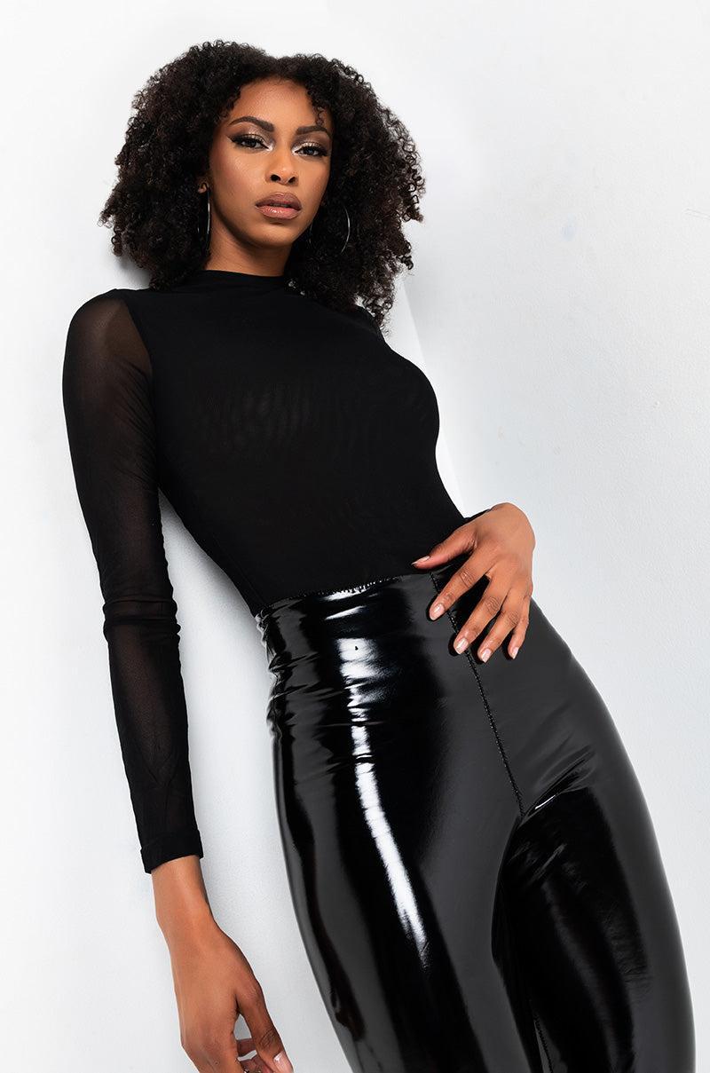 NEW BODY LONG SLEEVE MESH BODYSUIT Product Image